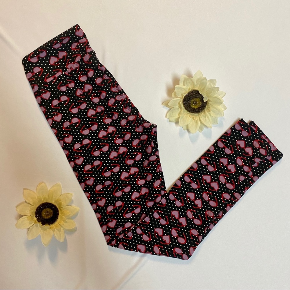 NEW Lularoe OS Heart Shades Print Leggings